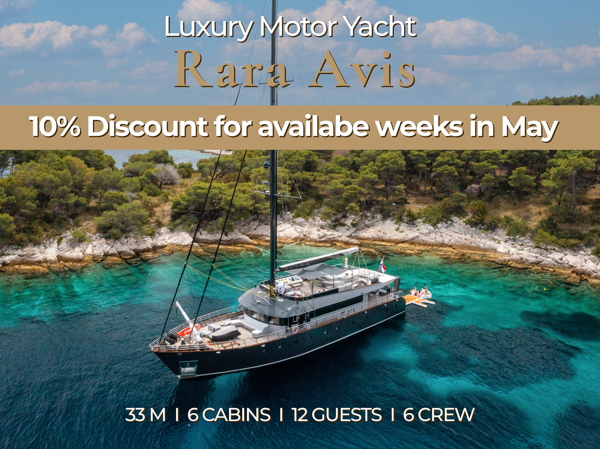 Rara Avis yacht interior luxury Croatia charter