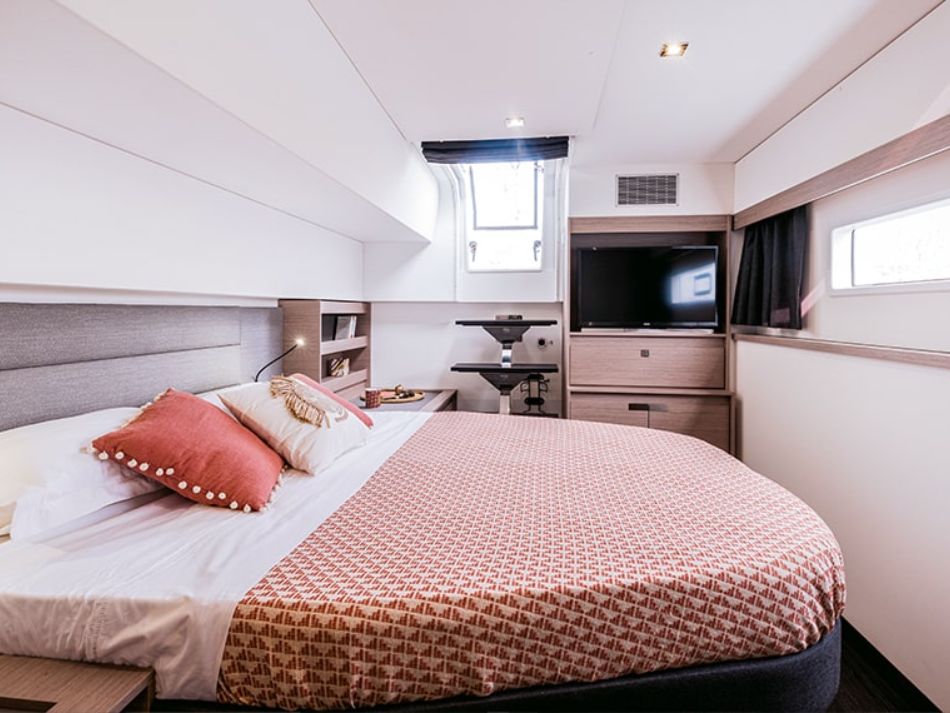 ALTHEA catamaran interior cabin
