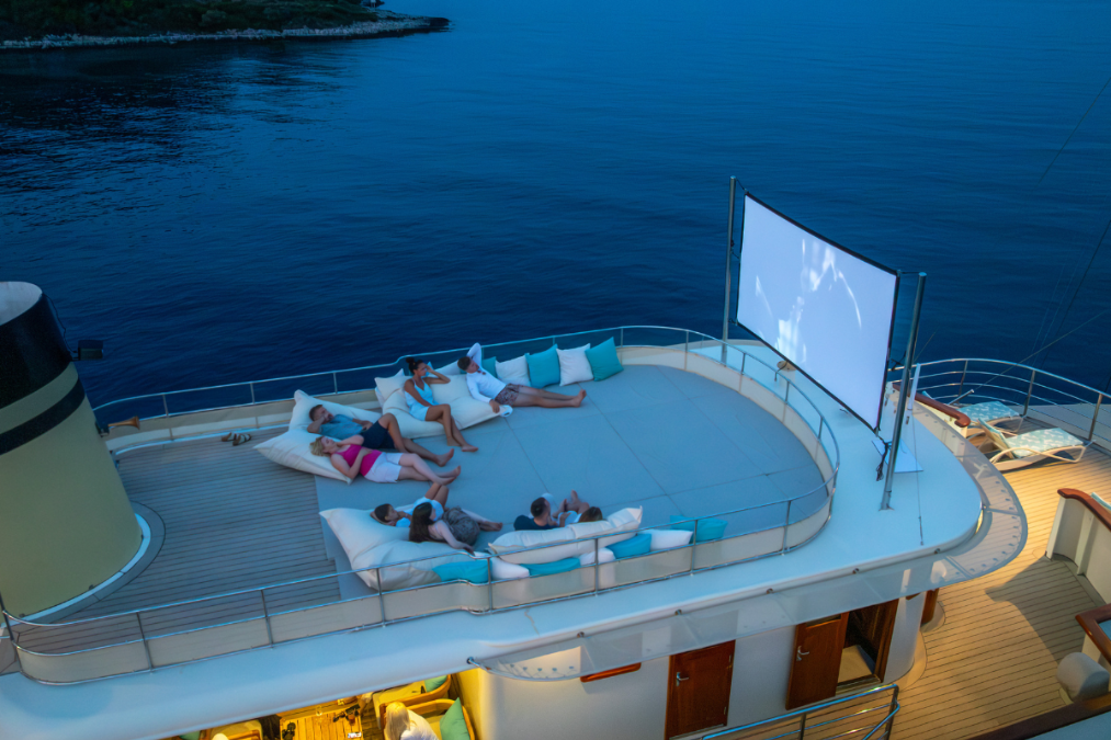 Split marina aerial view