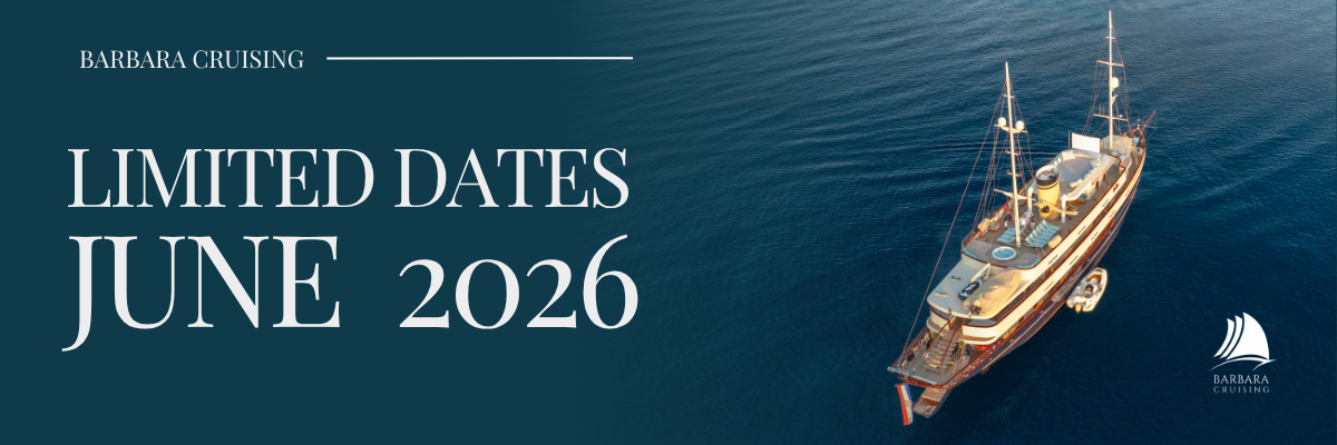 Sunset view from yacht deck