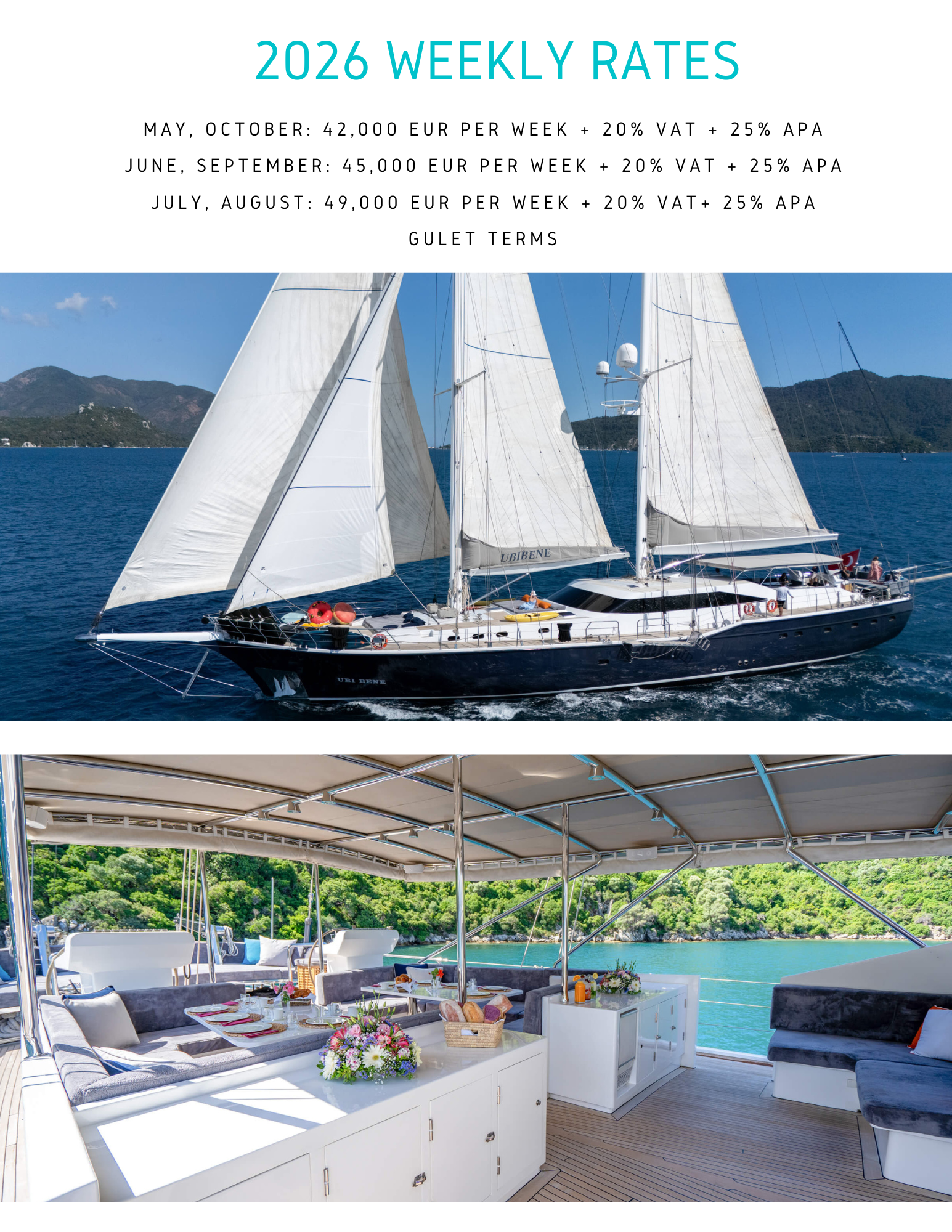 UBI BENE yacht charter Greece Turkey