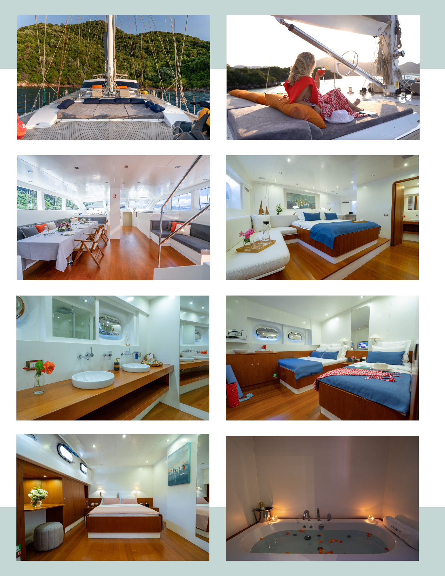 UBI BENE flexible yacht charter schedule