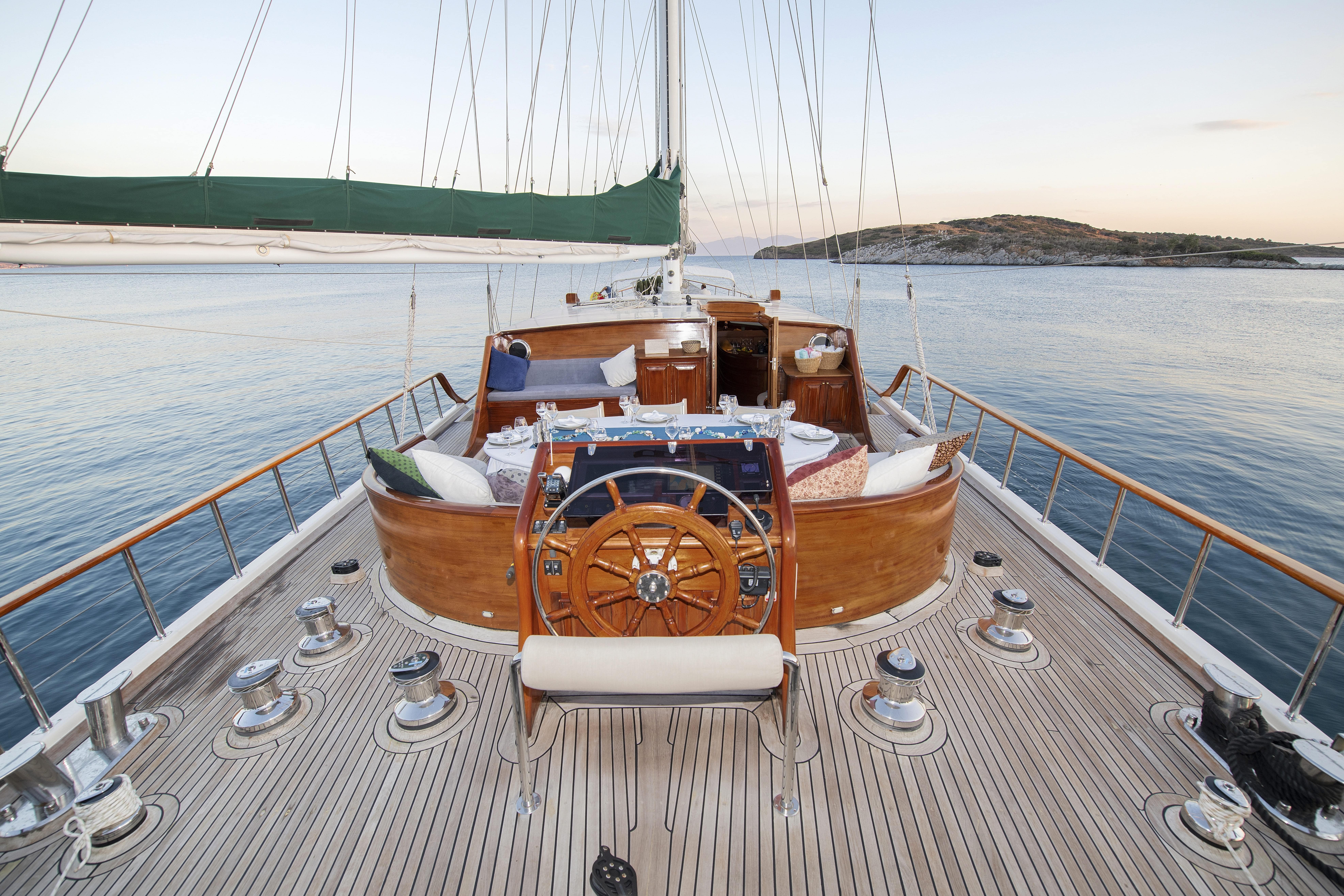 Ecce Navigo anchored in Greek bay