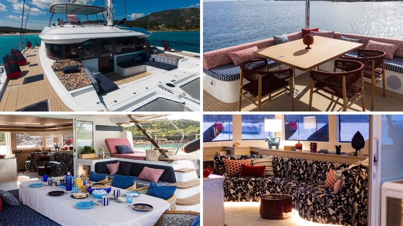 Lagoon 60 NAMA interior luxury yacht charter Italy