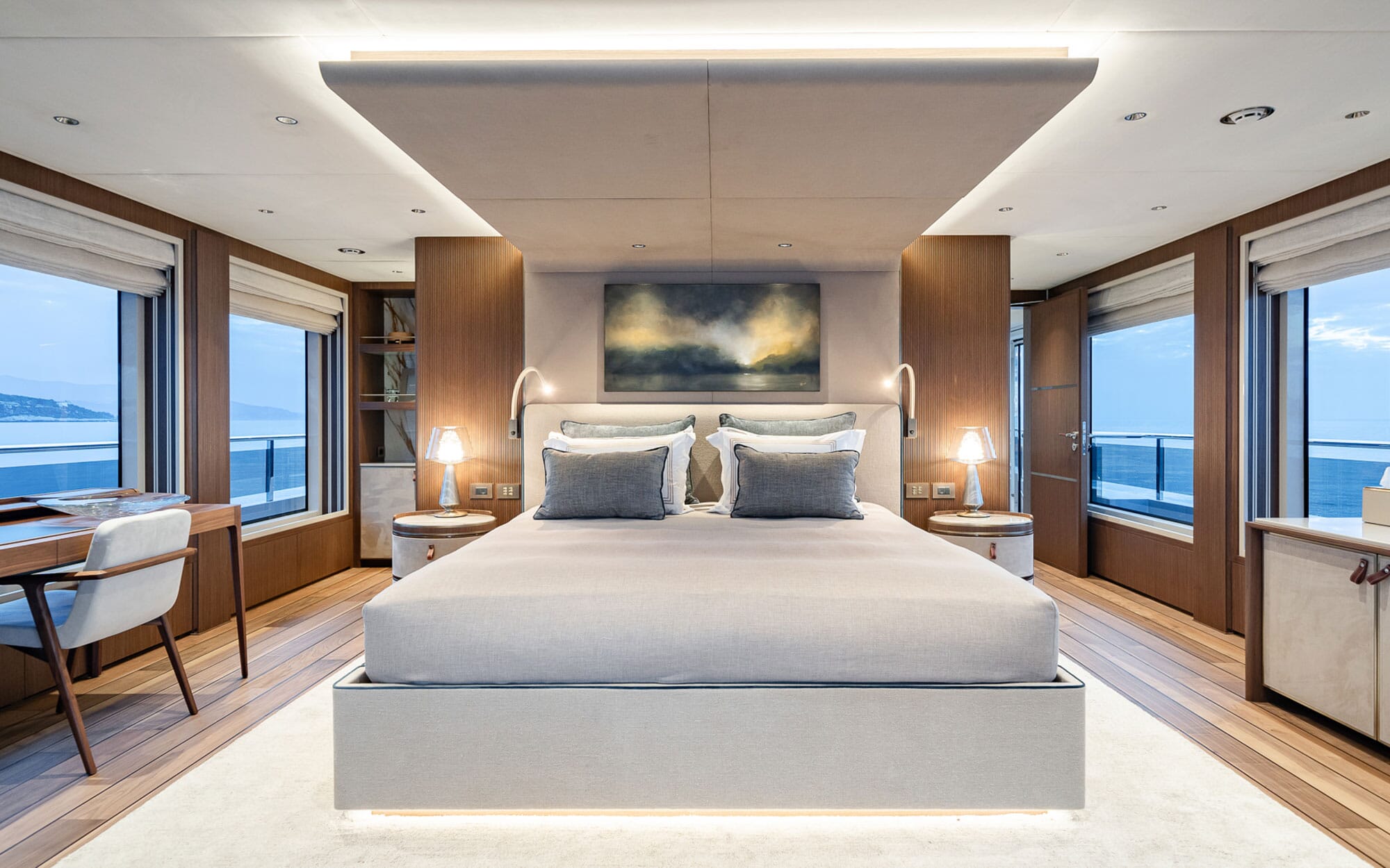 Private yacht charter Italy guest accommodations