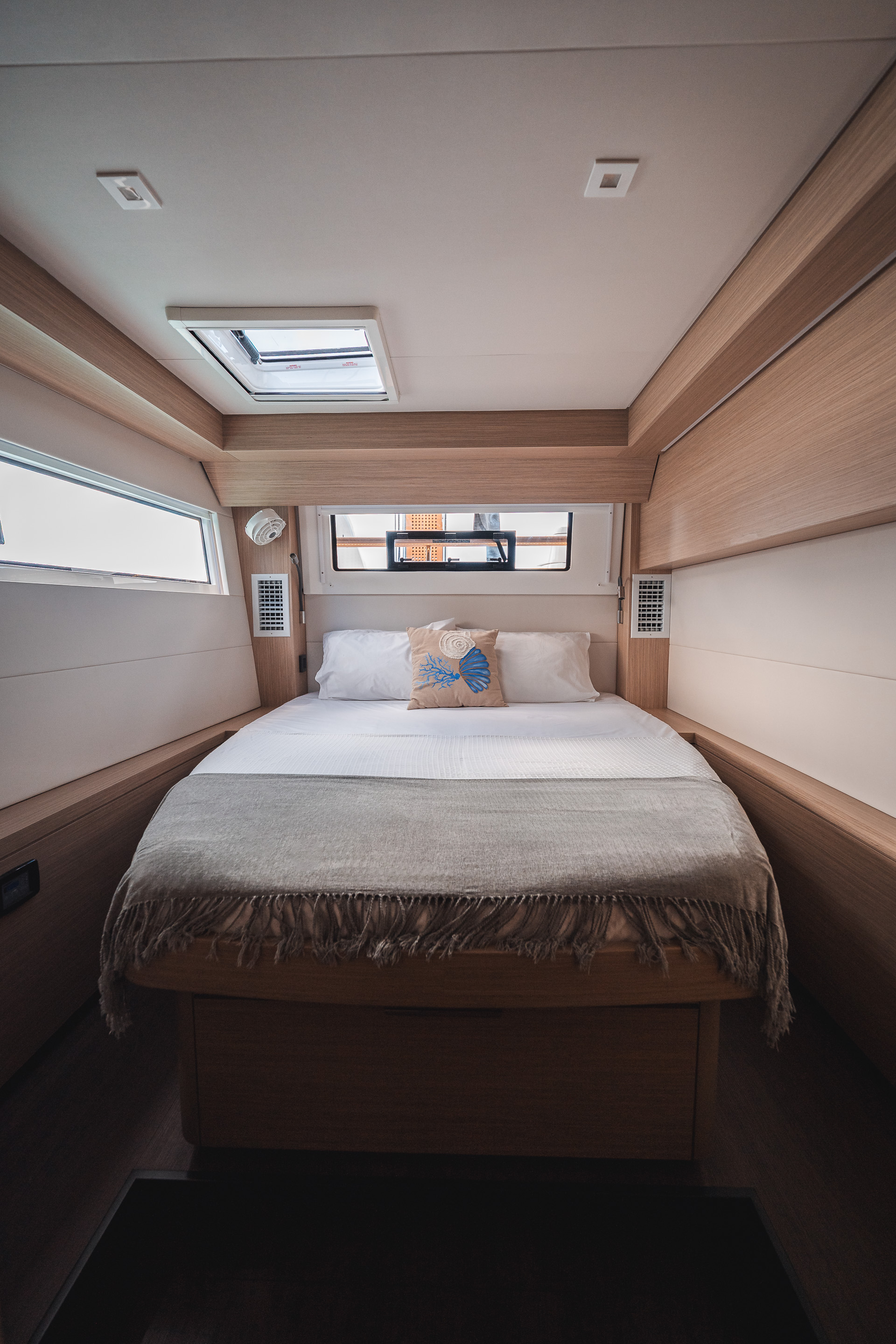Spacious deck and accommodation aboard Athena Blu