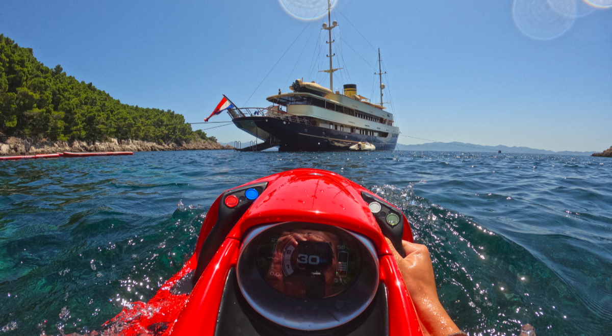 Family enjoying private moments on Croatian yacht charter