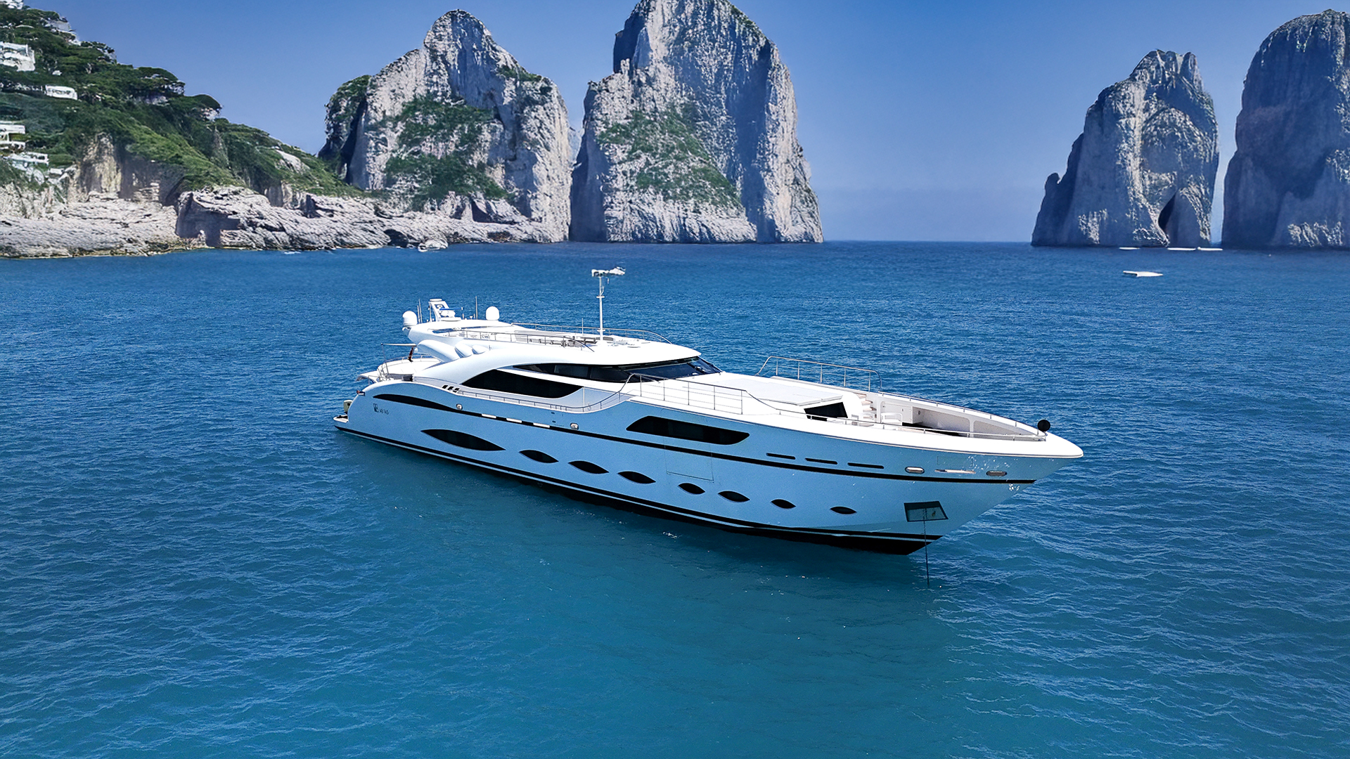 Amalfi Coast view from yacht
