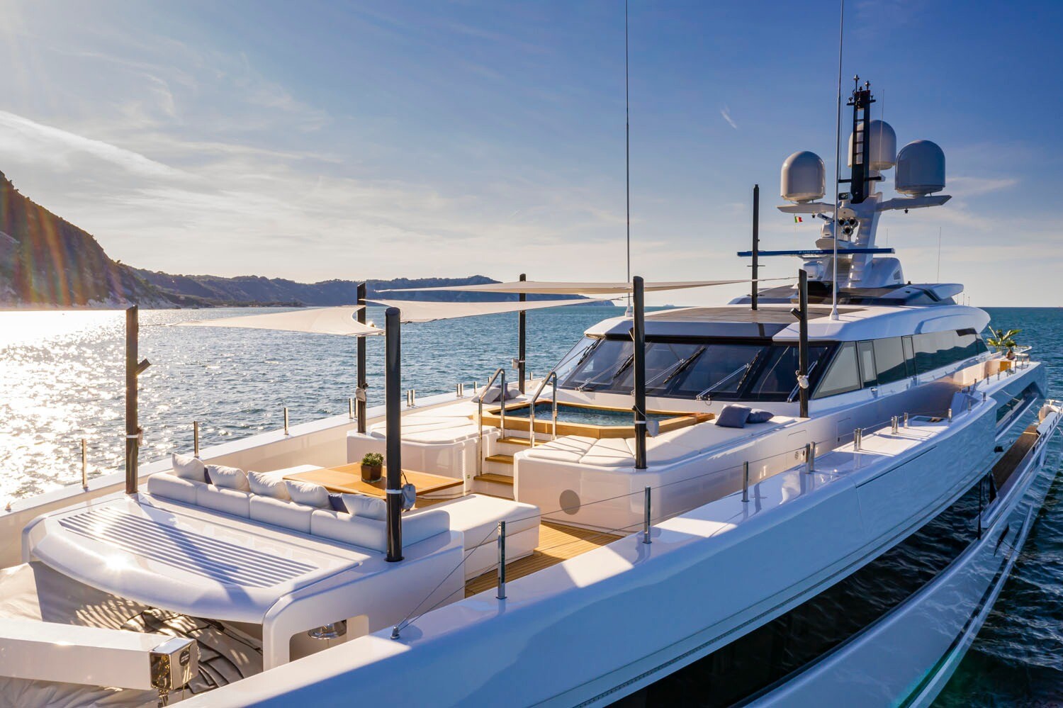 K2 superyacht aerial view Columbus Sport 50