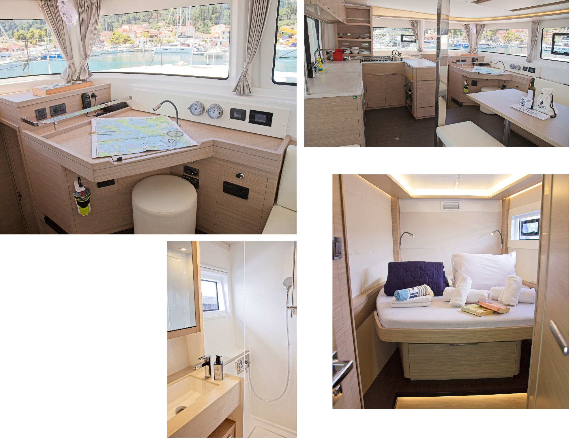 Dafni interior luxury charter holiday Greece