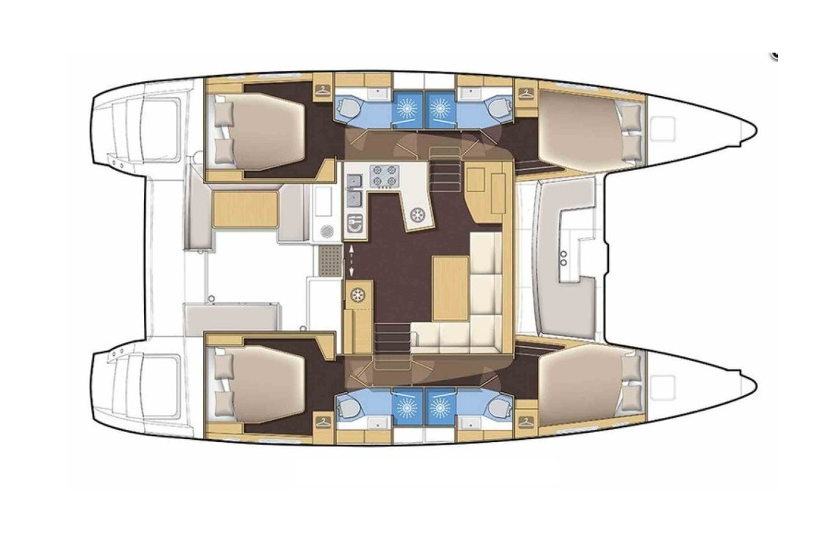 Sundeck dining on a Greece luxury gulet charter catamaran