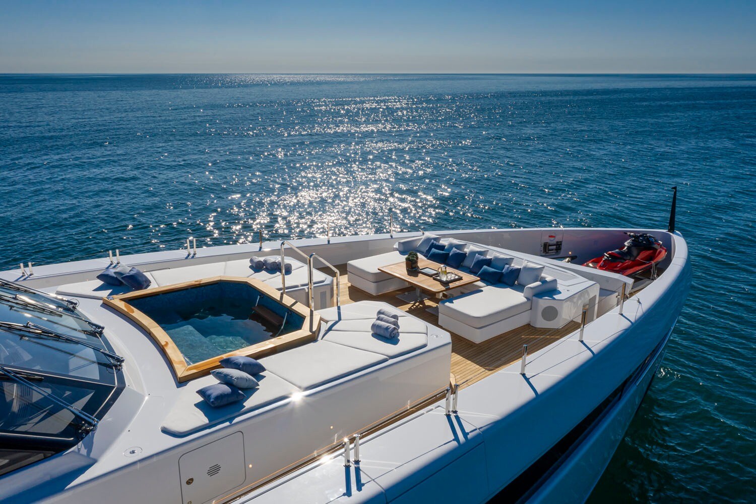 K2 running shot sunset Western Mediterranean luxury yacht charter