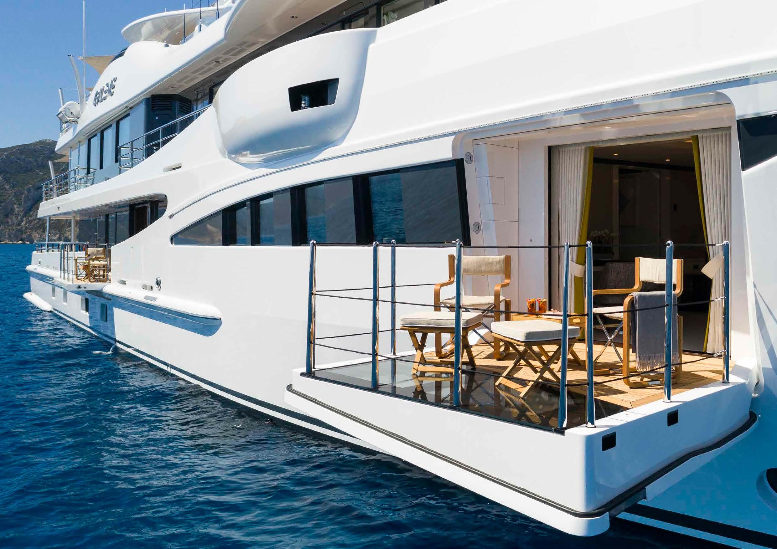 Galene superyacht exterior at sea