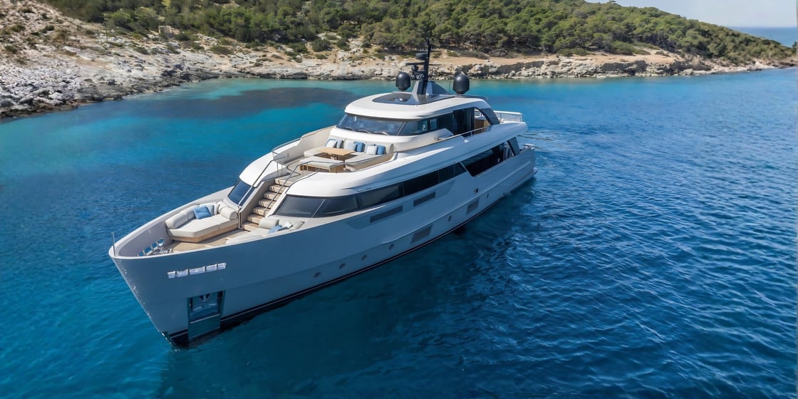 Fos bow lounge deck on luxury gulet charter Greece