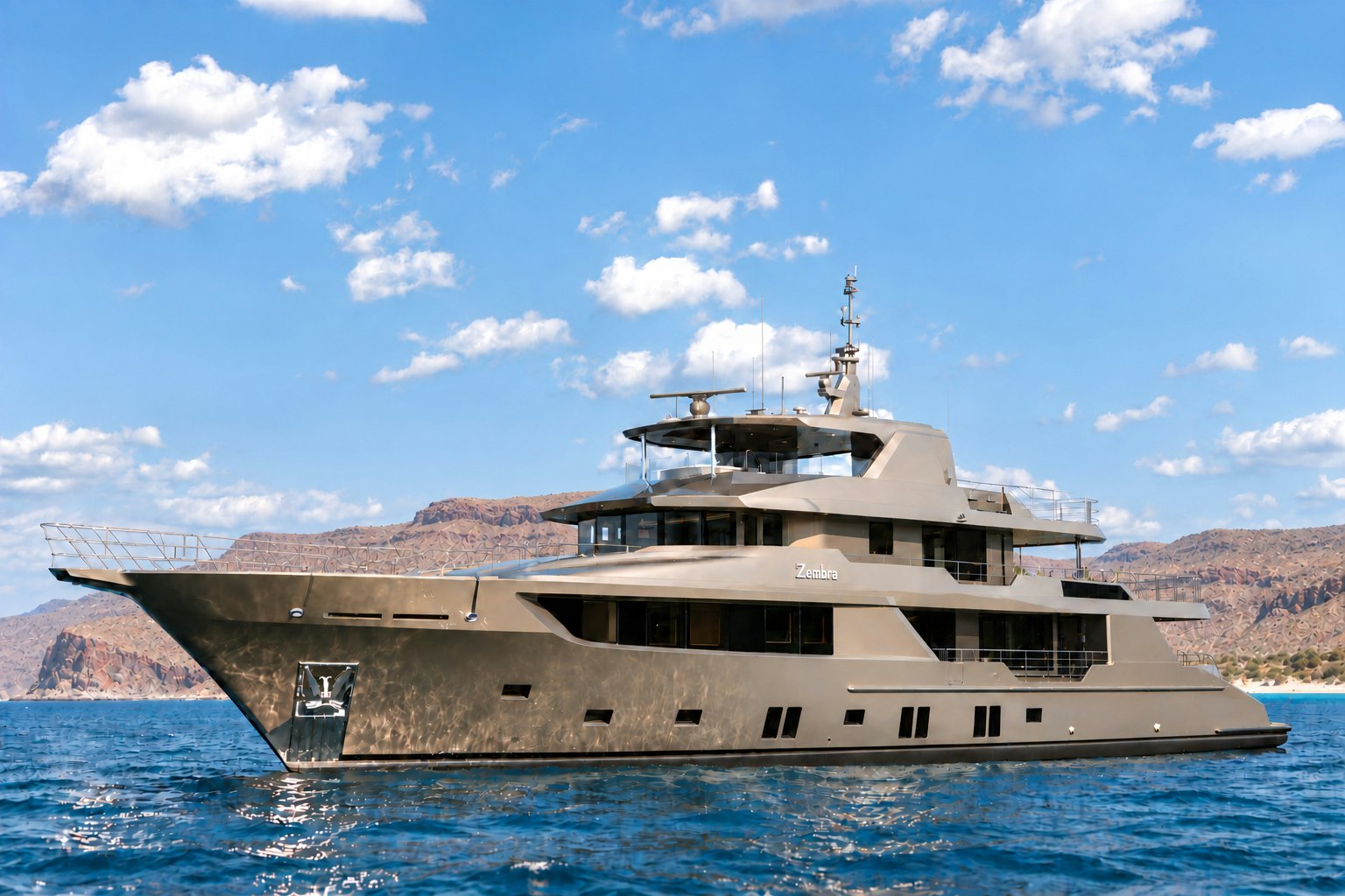 Zembra at anchor in remote waters