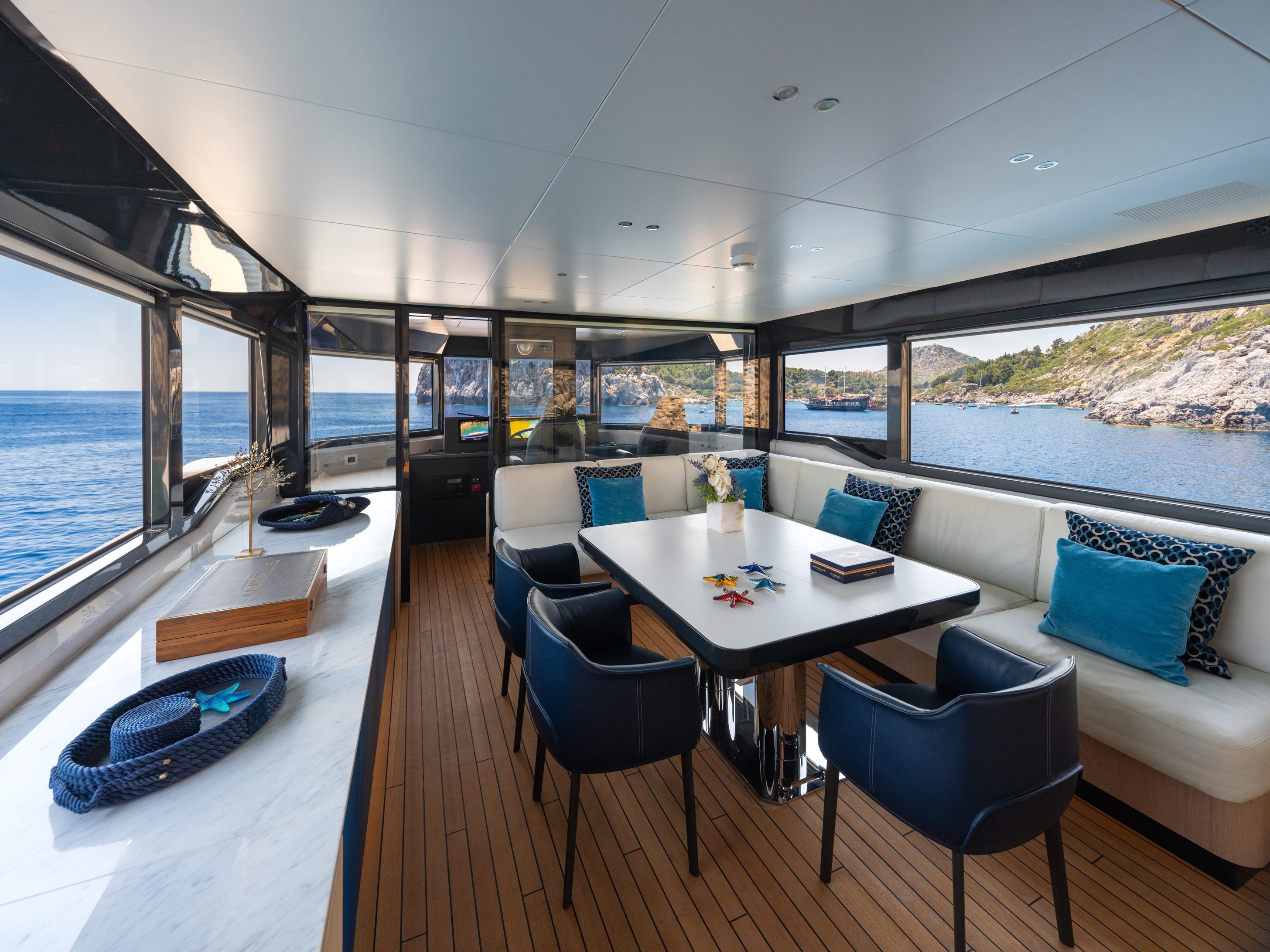 Angels yacht upper deck sky lounge