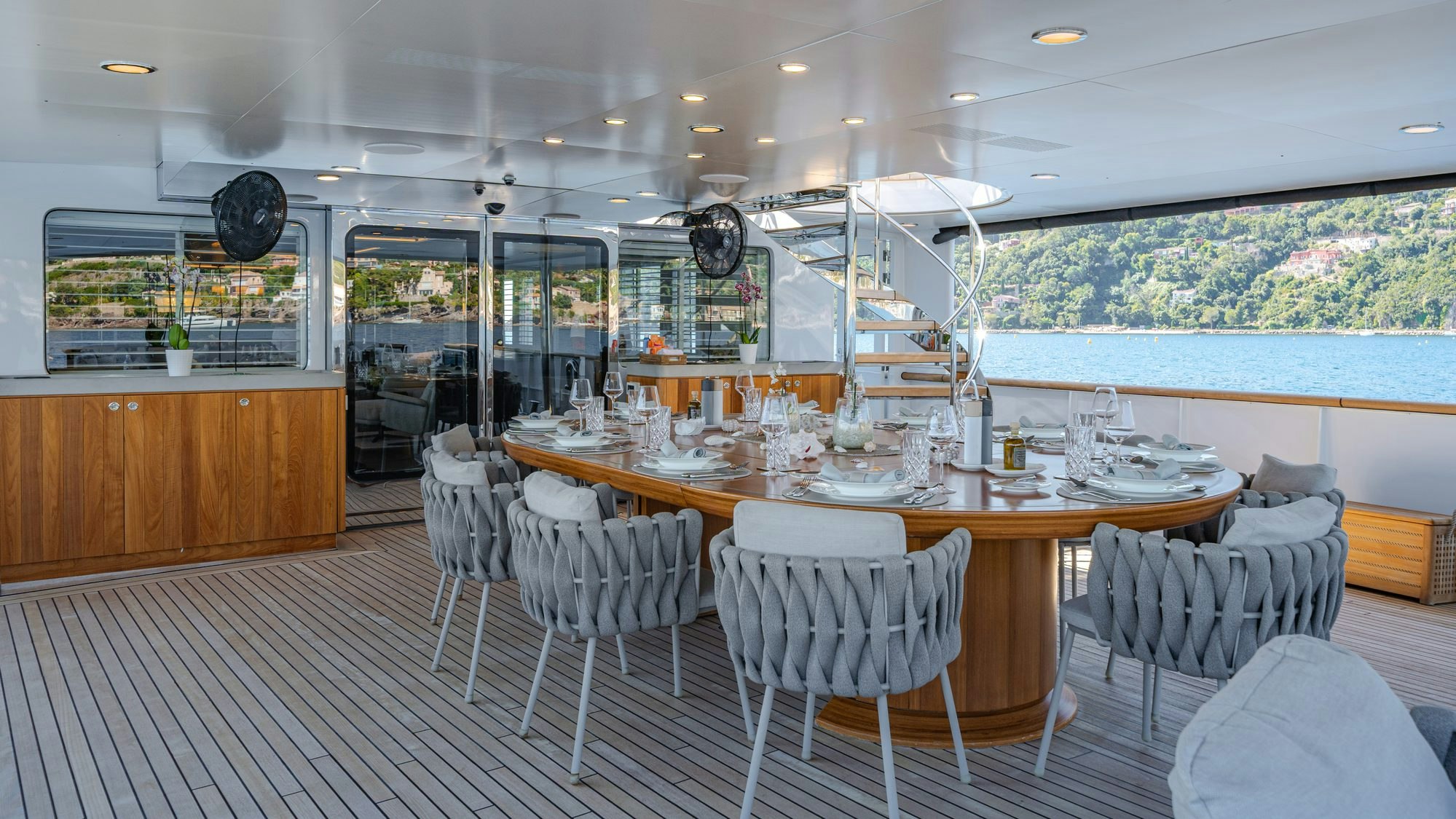 Emerald yacht — on the water