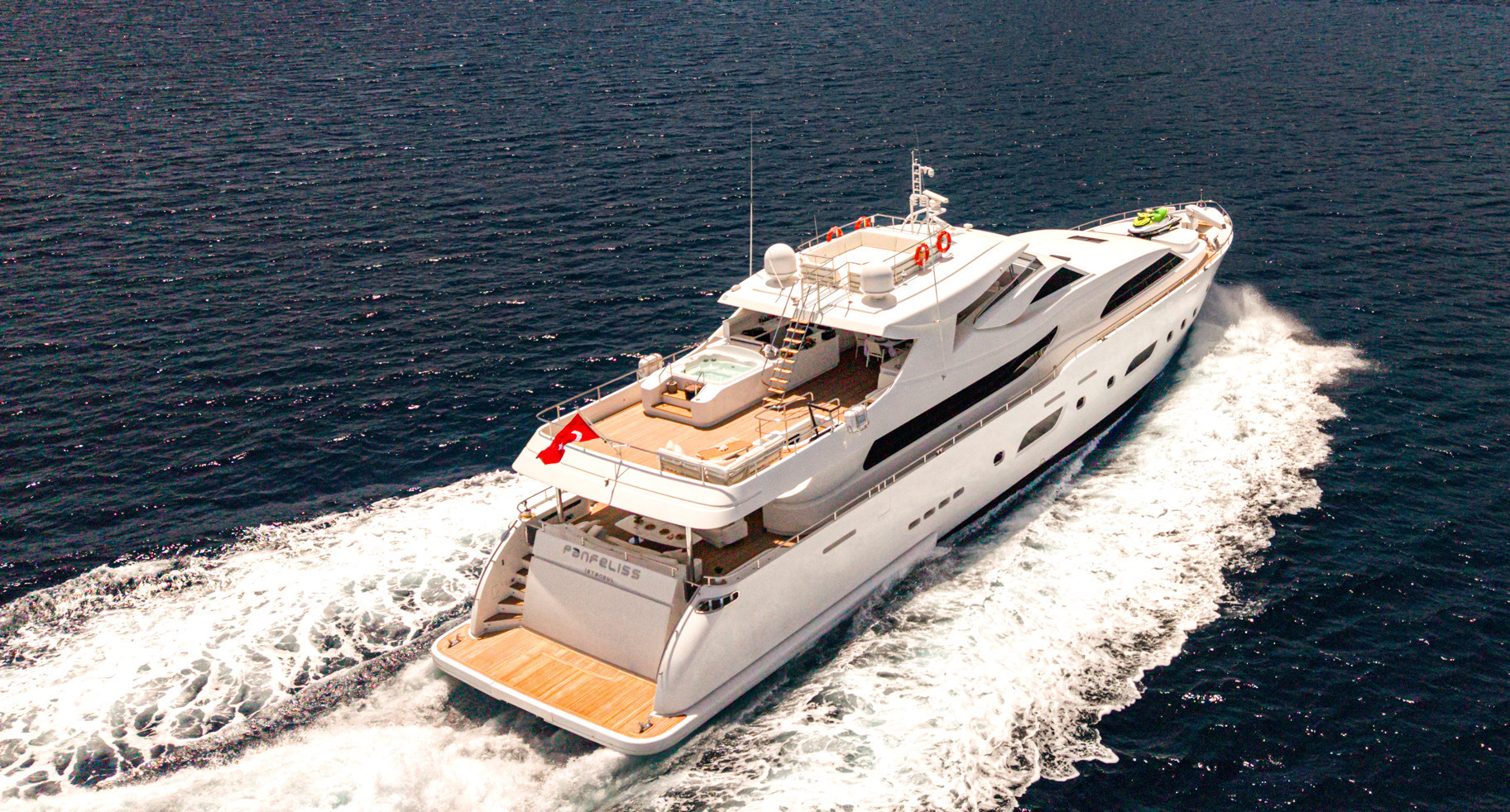 Panfeliss motor yacht spacious deck charter