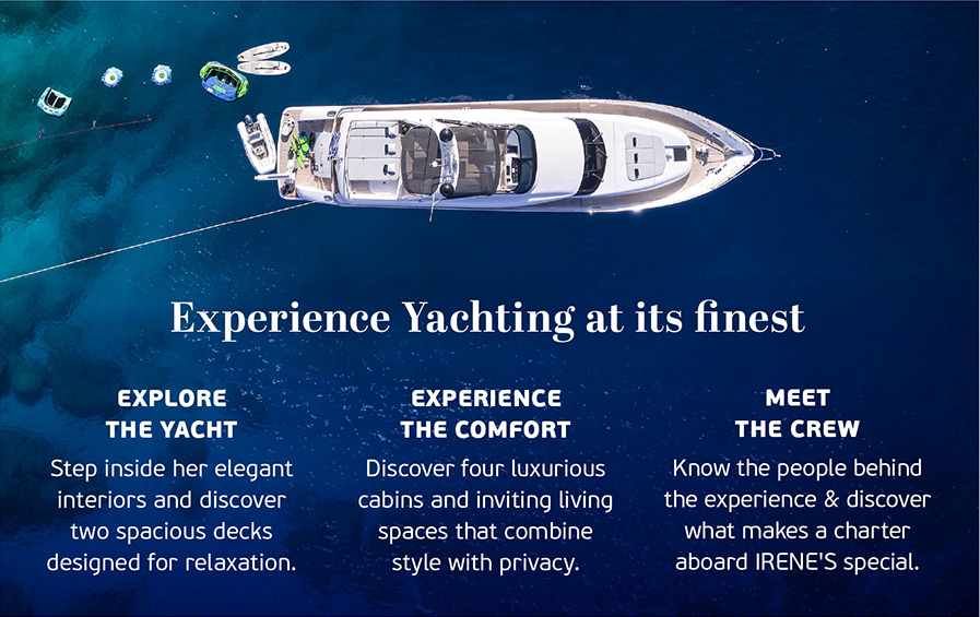 Luxury interior aboard Irene's