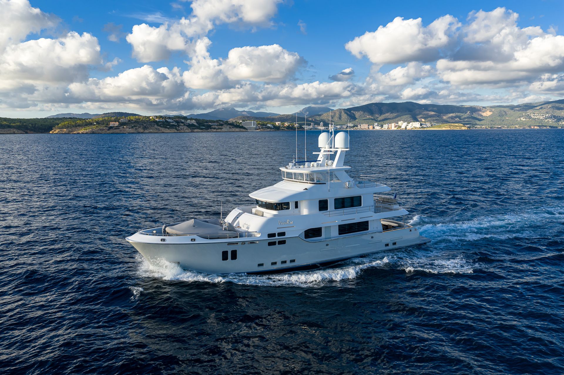 VivieRae II anchored in a remote bay