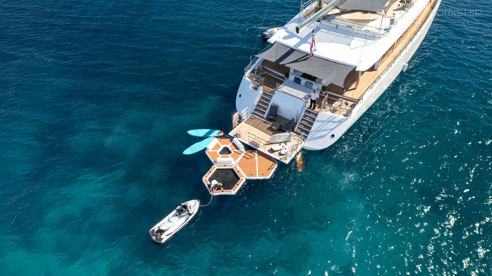 Adri gulet amenities exterior deck in Croatia