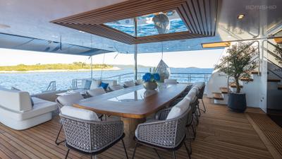 Adri gulet exterior deck in Croatia