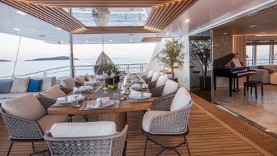 Adri gulet amenities exterior deck in Croatia