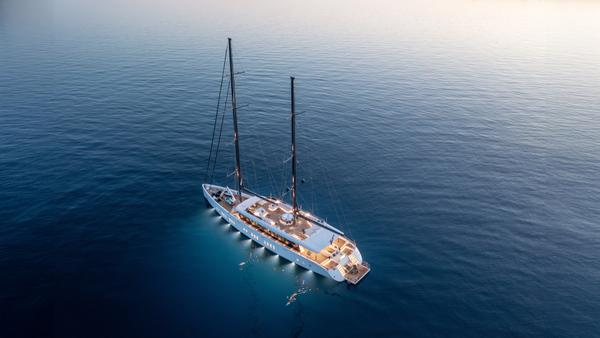 Adri gulet aerial view in Croatia