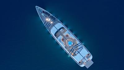 Adri gulet aerial view in Croatia