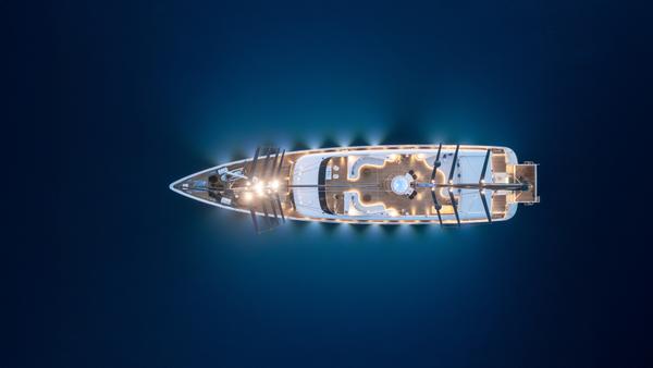 Adri gulet aerial view in Croatia