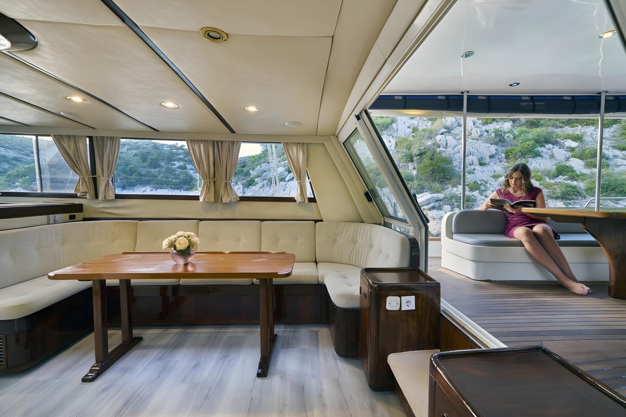 Fortuna gulet amenities exterior deck in Croatia