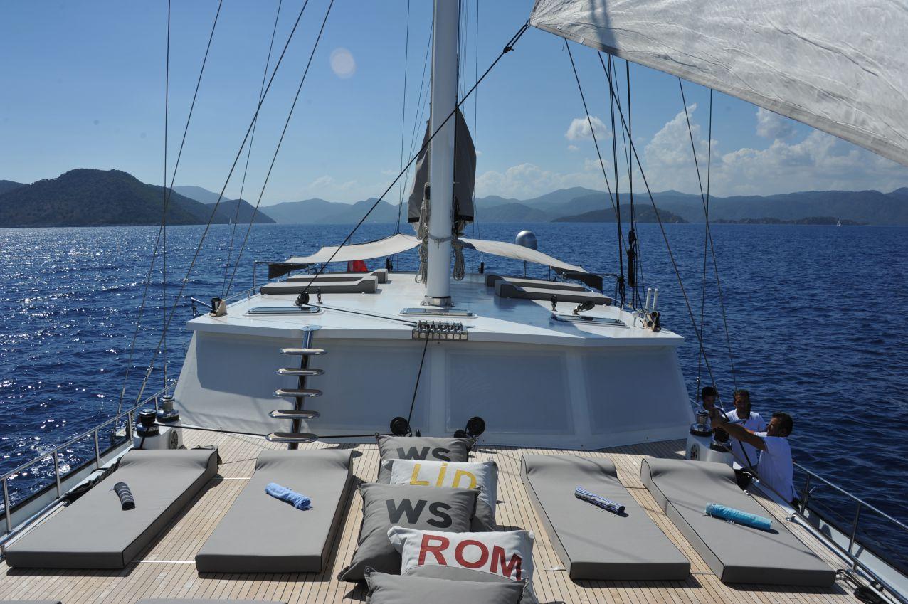 White Soul gulet amenities exterior deck in Türkiye