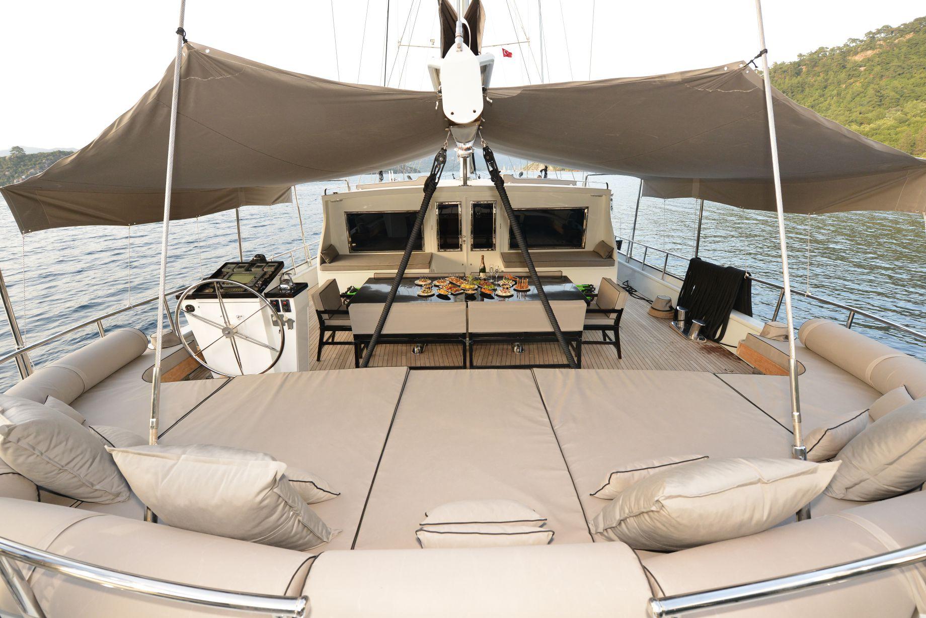 White Soul gulet amenities exterior deck in Türkiye