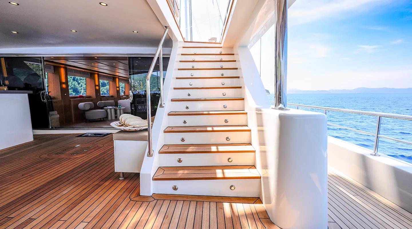 King Of The Sea gulet amenities exterior deck in Türkiye