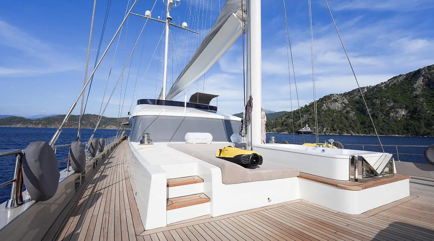 King Of The Sea gulet amenities exterior deck in Türkiye
