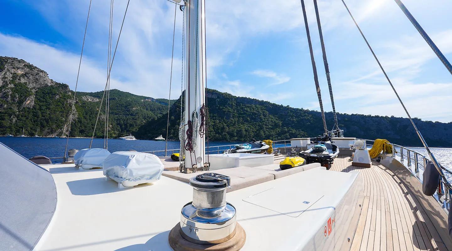 King Of The Sea gulet amenities exterior deck in Türkiye