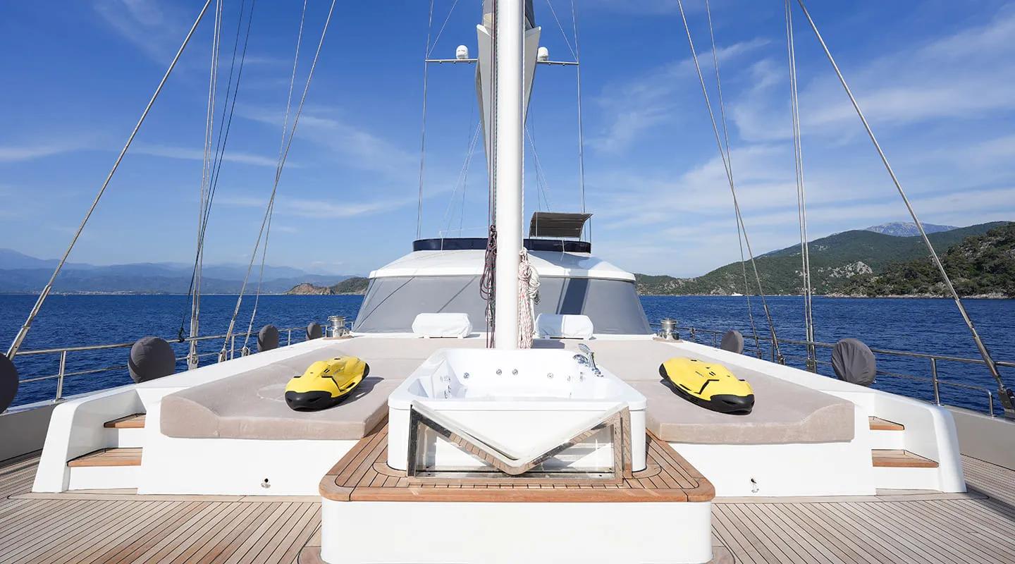 King Of The Sea gulet amenities exterior deck in Türkiye