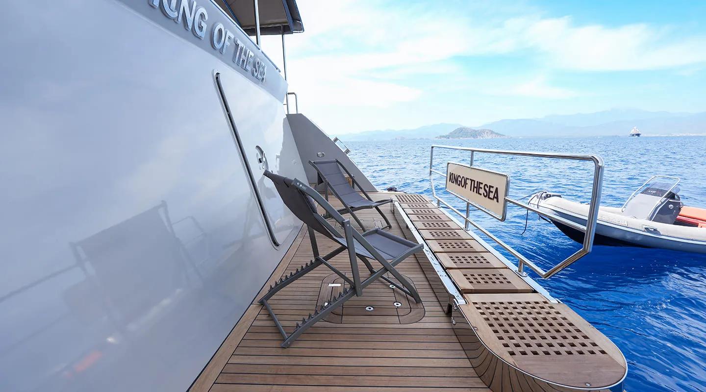 King Of The Sea gulet amenities exterior deck in Türkiye