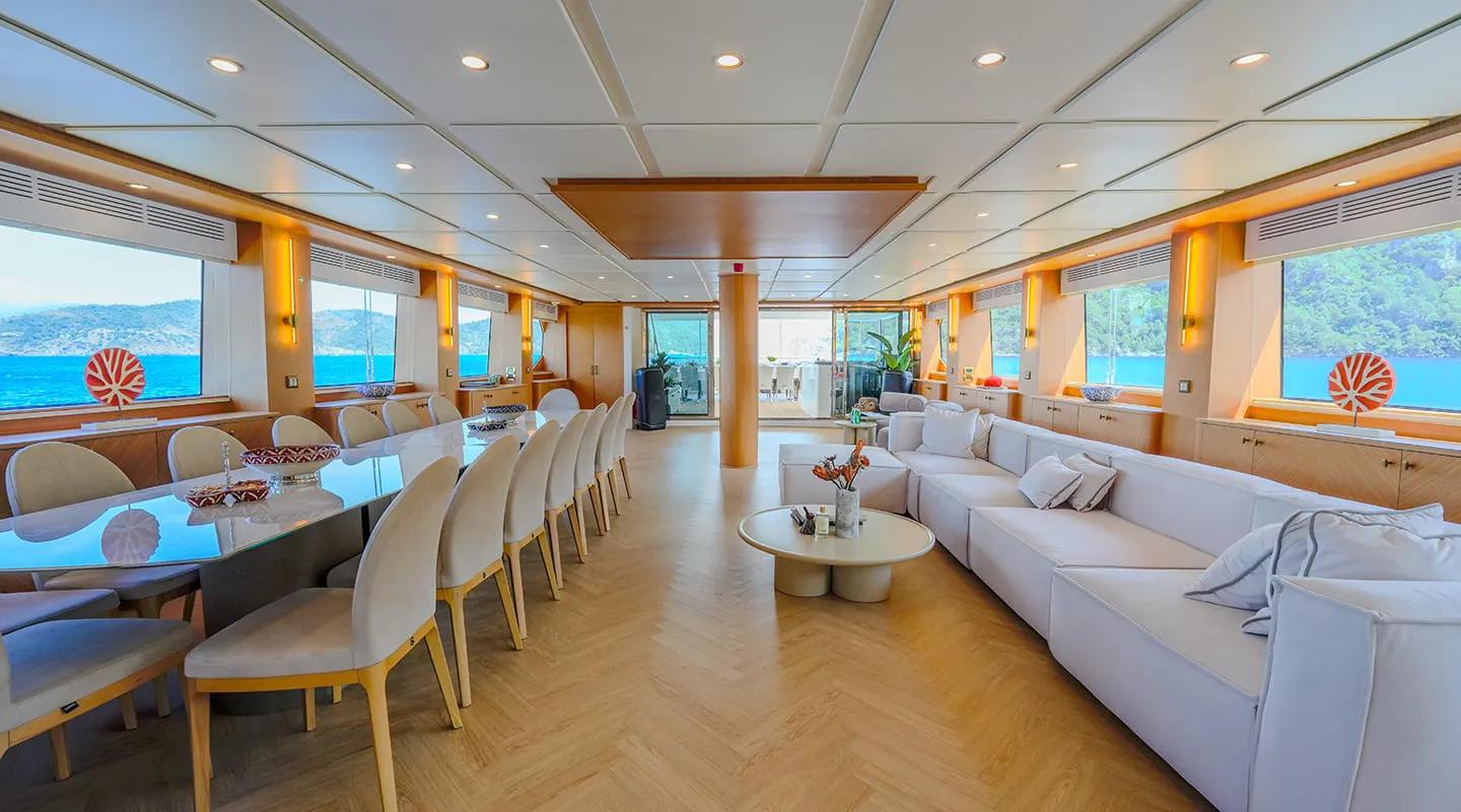 King Of The Sea gulet amenities interior cabin in Türkiye