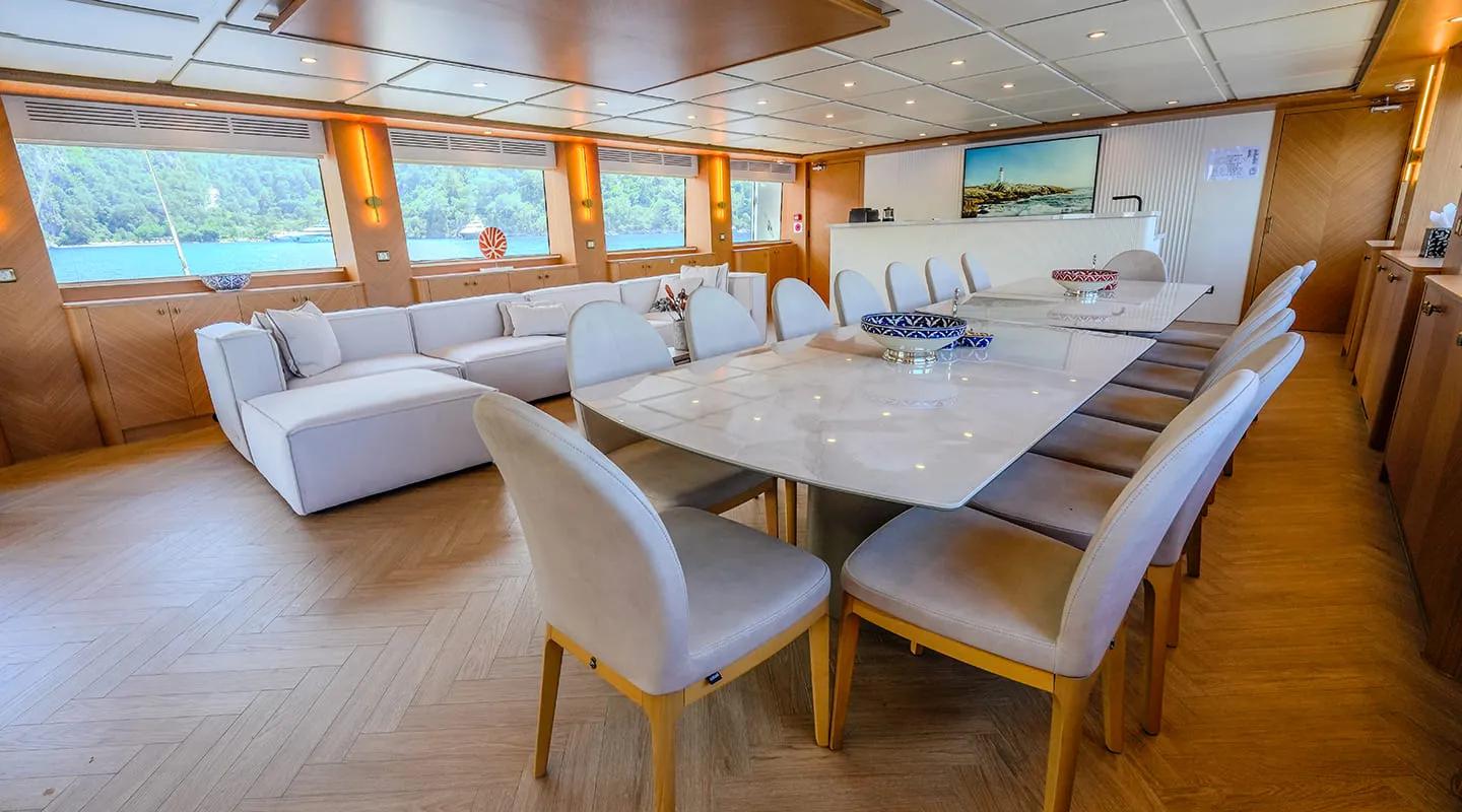 King Of The Sea gulet amenities exterior deck in Türkiye