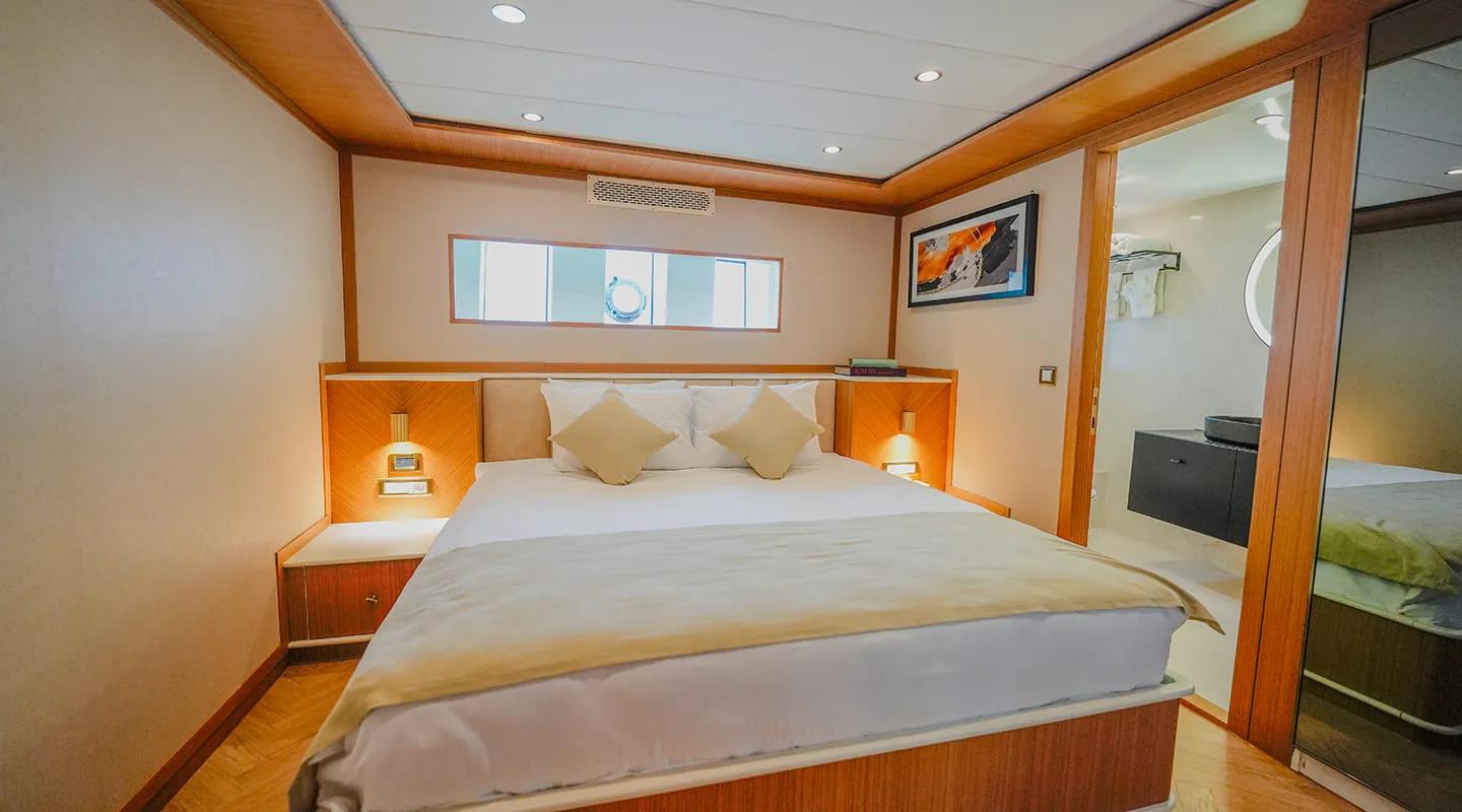 King Of The Sea gulet accommodation interior cabin in Türkiye