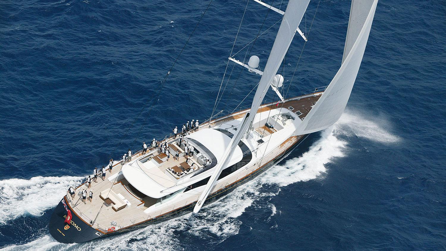 King Of The Sea gulet aerial view in Türkiye