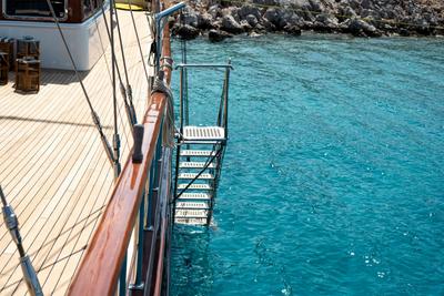 Mare Nostrum gulet exterior deck in Greece