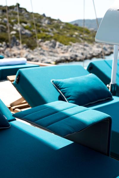 Mare Nostrum gulet exterior deck in Greece