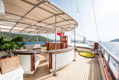 Mare Nostrum gulet exterior deck in Greece