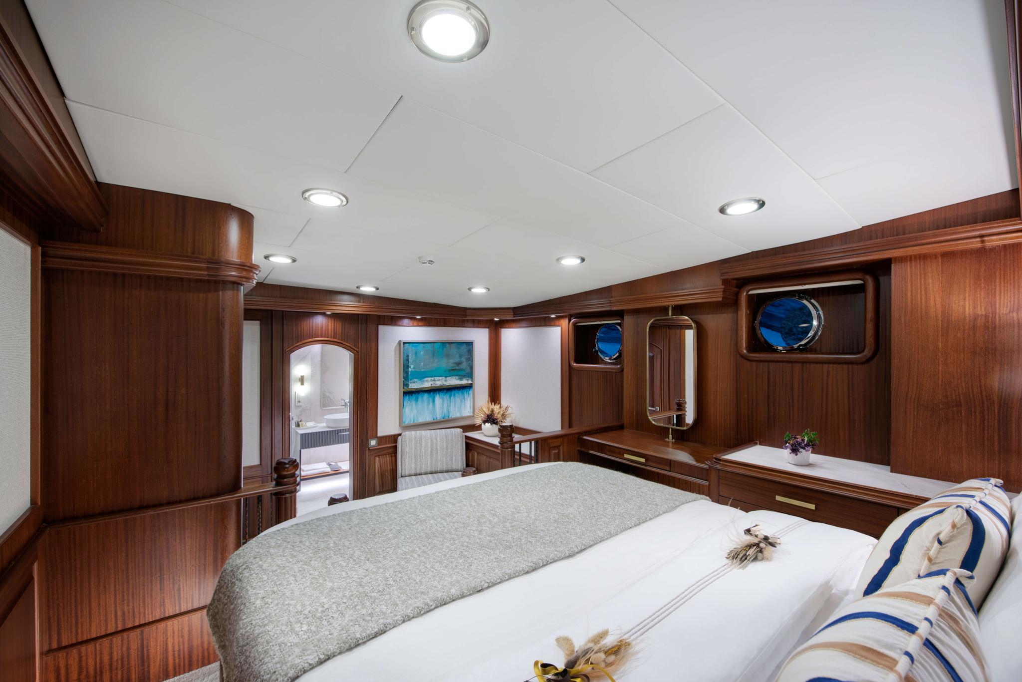 Mare Nostrum gulet interior cabin in Greece