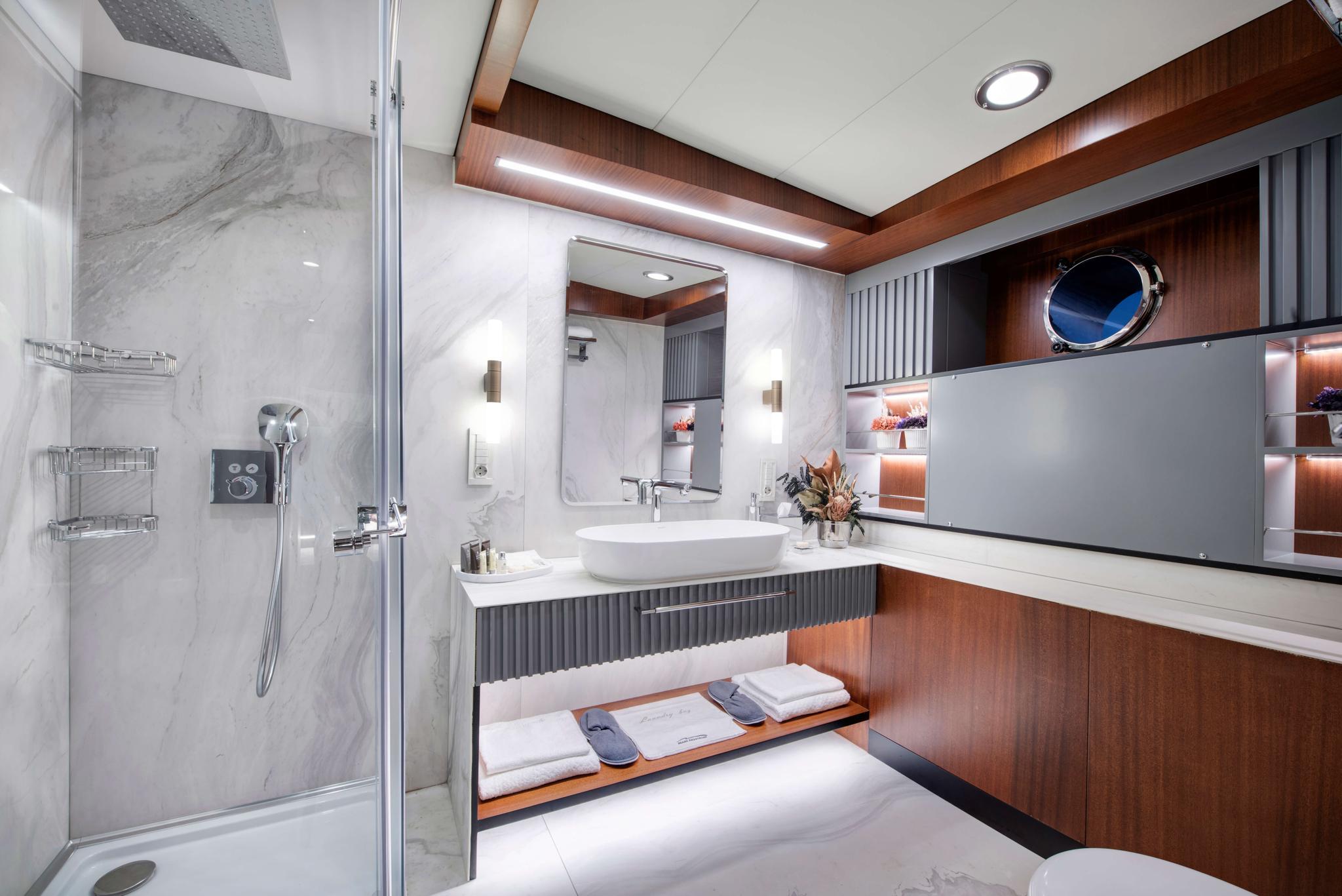 Mare Nostrum gulet interior cabin in Greece