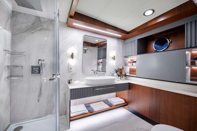 Mare Nostrum gulet interior cabin in Greece