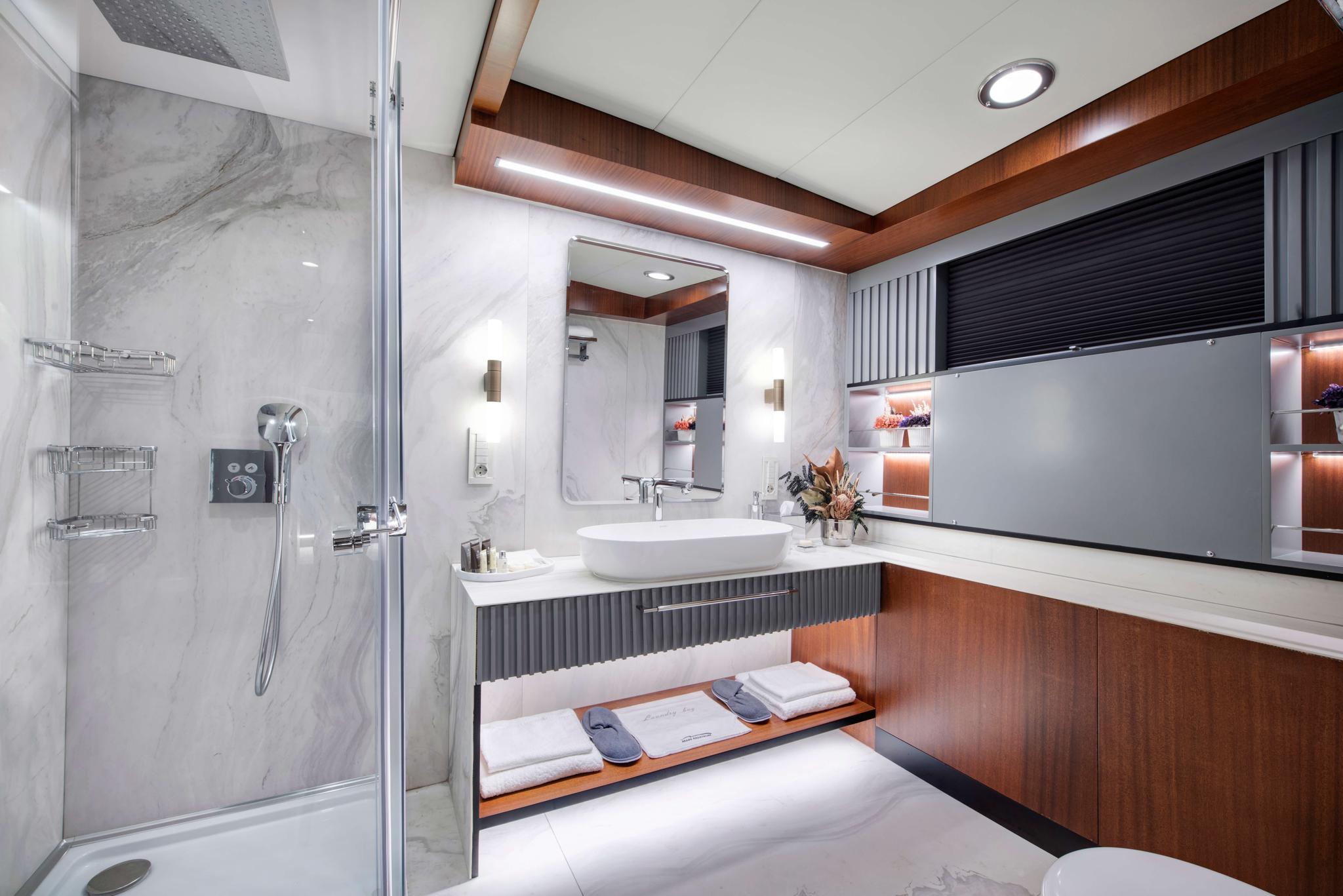 Mare Nostrum gulet interior cabin in Greece