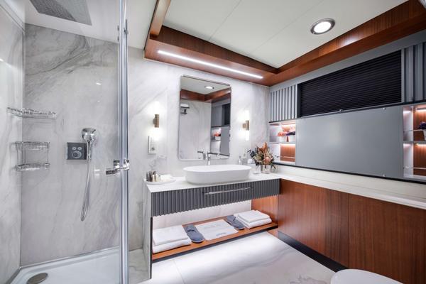 Mare Nostrum gulet interior cabin in Greece